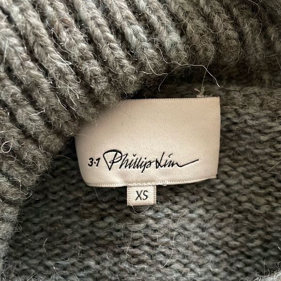 3.1 Phillip Lim alpaca wool blend zipped turtleneck oversized sweater, size XS - Picture 8 of 11